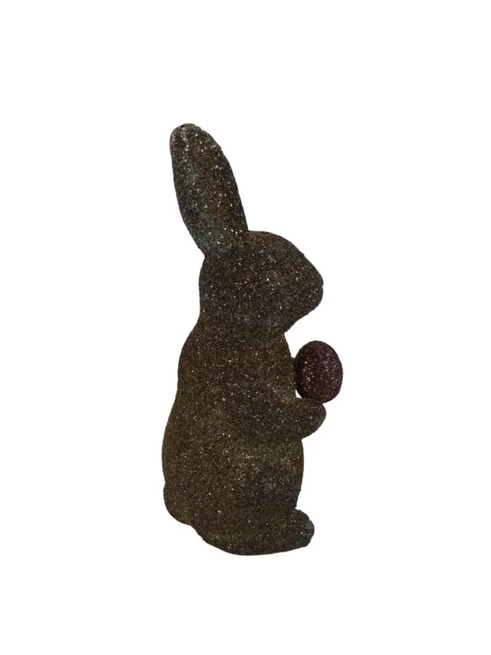 Pottery Barn 12.25in Tall Oil Slick Multicolor Glitter Easter Bunny Rabbit Egg